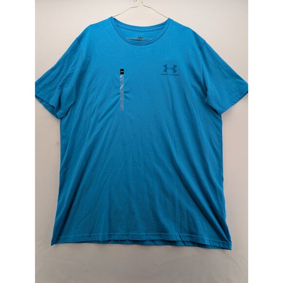 NWT Under Armour UA Left Chest Logo Men's Short Sleeve in Blue Topaz sz Large - Picture 3 of 7